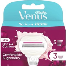 MSP Venus Comfortglide Sugarberry Yedek Bıçak Kadınlar Için 5 Bıçaklı 3 Adet