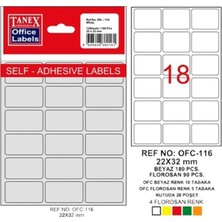 MSP Ofis Etiketi OFC-116 Beyaz 22X32 mm