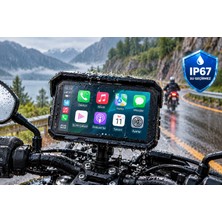 Tekinex Motorcycle 6.2 Inç  Carplay–kablosuz Android Auto–navigasyon Gps–ön Arka 4K Kamer –çift Bluetooth–dokunmatik Ekran–su Geçirmez IP67–HAFIZA Desteği 128GB–DÖNGÜSEL Kayıt–dayanıklı Tasarım–motoplay