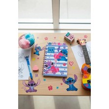 MSP Lisanslı Stitch & Angel A5 Ayraçlı Çizgili Telli Not Defteri