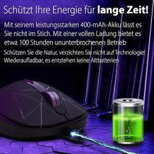 Prime Inca-Inca IWM-551 Rechargeable 4 LED Illuminated Silent Mouse (Sessiz) Micro USB Kablo Usb+ Type C Desteği Çift Alıcı 2.4ghz Kablosuz Fare Dpı 800 1200 1600 400MAH