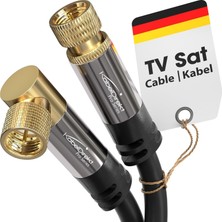 Prime – Sat/anten Kabluso, Koaksiyel Kablolar – 90° Açılı/düz – 2m – 4K Tv Uydu Kablosu, F Konnektör – 0,5-30M Arasında Mevcut (Radyo/tv, Dvb-T, Dvb-C, Dvb-S/dvb-S2, Internet, Siyah)