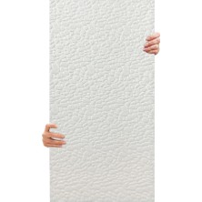 MSP 3D Kendinden Yapışkanlı Duvar Kağıdı Yeni Nesil Akustik Keçe Panel Leopar Desen 52X98 cm (Beyaz, 2 Adet 1 M²)