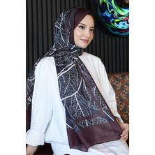 Store Mermer Desen Bordo Soft Pamuk Şal Çok Renkli 54