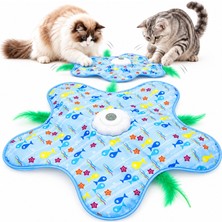 Hareketli Interaktif Kedi Oyun Matı - USB Şarjlı - 3 Oyun Modu