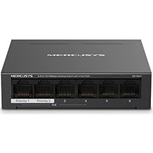 MS106LP, 6-Port 10/100MBPS Desktop Switch With 4-Port Poe+