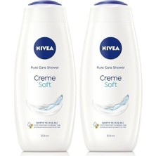 Prime Creme Soft Kremsi Dokunuş Banyo ve Duş Jeli 500 Ml, Pro-Vitamin, Yağı, Nemlendirme (2 Paketi)