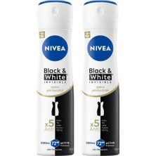 Store Kadın Sprey Deodorant Black&white Invisible Ipeksi PÜRÜZSÜZLÜK,48SAAT Koruma 150MLX2