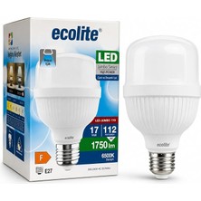 MSP 17W Jumbo LED Ampul (112W Eşdeğer) 6500K Beyaz Işık – E27 Duy, 1750 Lümen, 220V, Enerji Sınıfı F, 109X70MM