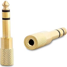 Store Kablo Jak Dönüştürücü - Jack Çevirici Erkek 6.5mm - Dişi 3.5mm Siyah Jack Fiş Jack Çevirici Stereo