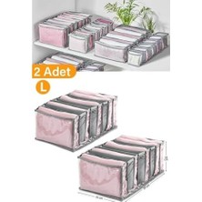 Prime 2 Adet - 8 Gözlü Şeffaf Çekmece Içi Düzenleyici Organizer – Large