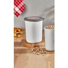 Prime Vakumlu Saklama Kabı Silindir, Beyaz 2, 10 Ltx4'lü