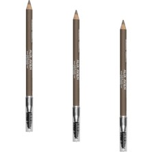 Prime Fırçalı Yumuşak Uçlu Belirginleştirici Kahverengi Kaş Kalemi-Eyebrow Expert Powdery Liner 101 Nude (3 Paketi)