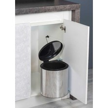 Prime S-2251 Paslanmaz Çöp Kovası Krom Dolap Içi 10 Litre