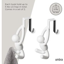 Akman Online Store Umbra Buddy'de Ayrıca Kapaklar ve Çekmeceler Için Kapı Üstü Kancası Da Bulunmaktadır, Beyaz, 2'li Set