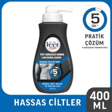 Store Men Hassas Ciltler Için Tüy Dökücü Krem, Göğüs Sırt Bacak ve Koltuk Altı,%88 Doğal Içerik ve Ginseng Özlü, 400 ml