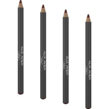 Prime Uzun Süre Kalıcı Dağılma Yapmayan Nemlendirici Dudak Kalemi - Lipliner Pencil 19 Reddish Brown (4 Paketi)