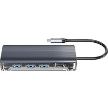 Prime 7 Portlu USB 3.0 100W HDMI Tf/sd Kart Okuyucu Çoklayıcı Hub Gri