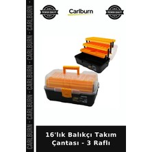 Carlburn Özel Üretim Hırdavat Kutusu 16'lık Balıkçı Takım Çantası - 3 Raflı