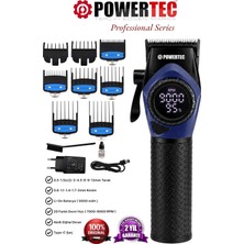Store TR-5100 Profesyonel Saç Tıraş Makinesi | 9000 Rpm Dijital Ekran | Şarjlı Berber Tipi Clipper Mor