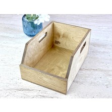 Store Organizer Ahşap Sandık Kutu 7" (7 Inç) Plak Için Uygun Boyut (Ceviz)