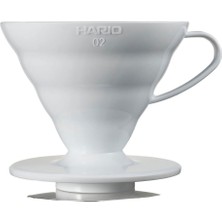 V60 02 Dripper, Kahve Damlatıcı, Beyaz Plastik