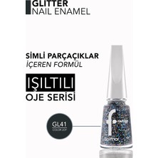 Store Glitter Yarı Transparan & Parlak Bitişli Simli Oje