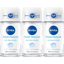 Store Kadın Roll-On Deodorant Fresh Natural 50 Ml,72 Saat Anti-Perspirant Koruma, Eşsiz Fresh Koku,x3 Adet