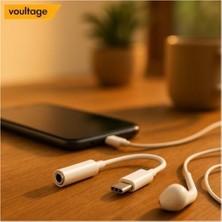 Prime Usb-C To 3.5mm Jak Kulaklık Adaptörü - Dijital Dönüştürücü - Tüm Cihazlarla Uyumlu - Siyah - Kompakt Tasarım - Yüksek Kaliteli Ses - Taşınabilir