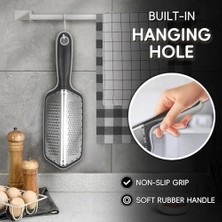Prime Çift Taraflı Rende, Paslanmaz Çelik Yapı, Eğimli Ergonomik Tasarımı ile Pratik Kullanım, Ev Ofis Restoran Için Kullanıma Uygun Çok Amaçlı Paslanmaz Çelik Çikolata Limon Peynir Sarımsak El