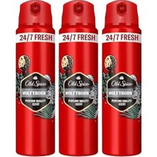 Prime Old Spice Wolfthorn Erkek Sprey Vücut Deodorantı 150 ml 3lü Paket