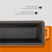 Prime Döküm Ekmek Kabı/terrine, 11X29 Cm, Turuncu