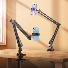 Prime Jopree CT08 | Teleskopik Telefon Tutucu, 360° Döner, Tek Elle Ayarlama, Yükseltilebilir Taban, Uzaktan Kumandalı, Canlı Yayın, Online Eğitim, Oyun Oynama Için Uyumlu (Telefon Tutucu - Siyah)