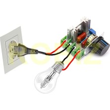 MSP 220V 2000W Dimmer Scr Ac Motor Hız Devir Kontrol Elektrikli Fırın Rezistans Su Isıtıcı Lamba Işık Parlaklık Fan Voltaj Regülatörü