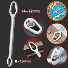 MSP Çift Ağızlı Kendinden Sıkma Çok Amaçlı Anahtar Çelik Anahtarı Krom 8-13/14-22 mm