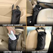 Prime Araba Çöp Kutusu, 2 Adet Siyah Oxford Kumaş, Sızdırmaz Iç Astar, Ayarlanabilir Askılı Atık Torbası, Katlanabilir Pratik Organizer, Koltuk Arkası Asılabilir Kap, Suv ve Kamyon Için Uygun