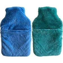 Prime Sıcak Su Torbası 2 Adet,cepli Peluş Termofor 32,5X17,5CM 1500 ml