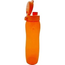 Prime To Go Eco Easy Içecek Şişesi, 500 Ml, Turuncu, Klipsli Kilitli ve Saplı, Yuvarlak ve Dar Şişe, Ecoeasy Öko
