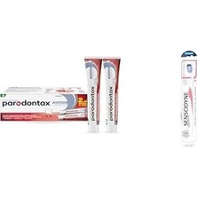 Prime Parodontax Diş Eti Bakımı Beyazlatıcı 75 ml x 2 Adet X1 + Diş Eti Bakımı Yumuşak Diş Fırçası X1