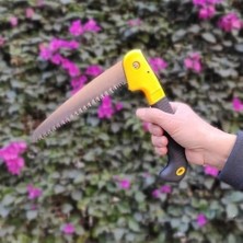 Prime Şahin Tools SHT-018 Katlanır Budama Testeresi - 18 cm Yüksek Karbonlu Çelik Bıçak, Ergonomik Tutuş, Üç Eksenli Özel Bileme, Hızlı Kesim (Cut)