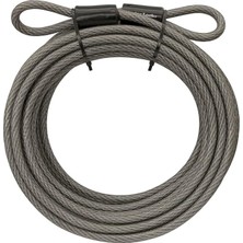 MSP Lock Çelik Bisiklet Kilit Kablosu, 9 M Uzunluk x 3/8 Inç Çap Vinil Kaplı Halkalı Kablo, 70DCC