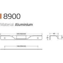 Prime 8900 Entegre Kulp Antik Renk 160 mm