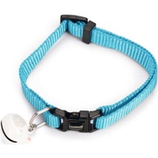 Prime Kedi Boyun Tasması, Zilli, Turkuaz, 20-30CM