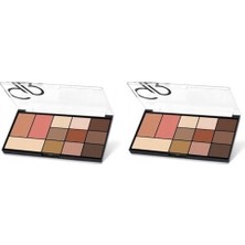 Prime City Style Face & Eye No: 01 Warm Nude - Allık, Bronzer, Aydınlatıcı ve 9'lu Far Paleti (2 Paketi)