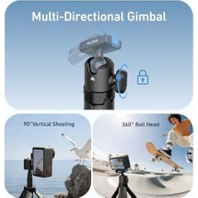 Prime Osmo Action Manyetik Selfie Çubuğu & | Osmo Action 3/4/5 Pro/osmo 360 Uyumlu Hızlı Çıkarılabilir Mini & Selfie Stick