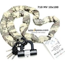 Prime Military Series Çelik Zincir 10MM x 1.80MT +U Bar Kilit