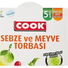 Prime Sebze ve Meyve Torbası, 25 x 29 Cm, 5 Adet