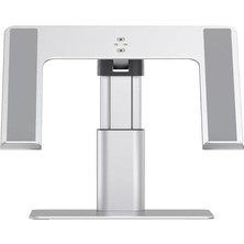 MacBook Metal Ayarlanabilir Dizüstü Bilgisayar Standı, Maks. 10 kg Ağırlık ve 208 mm Yükseklik, Gümüş (LUJS000012)