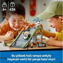Prime City Senin Kuralların: Yarış Arabası Rampa Parçası 60460-6 Yaş ve Üzeri Çocuklar Için Sürücü Minifigürü Içeren Yaratıcı Oyuncak Yapım Seti, Doğum Günü Hediyesi (436 Parça)