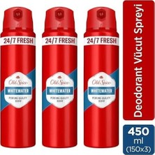 Prime Old Spice Whitewater Erkek Sprey Vücut Deodorantı 150 ml 3lü Paket